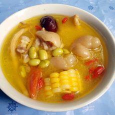 毛豆炖蹄花